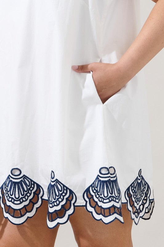EBROIDERED MINI DRESS