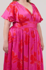 PLEATED MAXI DRESS