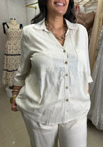 Load image into Gallery viewer, #12 Cream Linen Top
