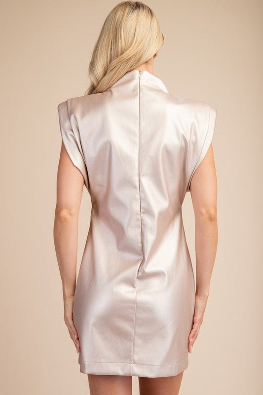 **SALE** LEATHER MINI DRESS
