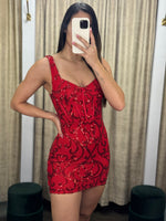 Load image into Gallery viewer, Red Sequins Mini Dress
