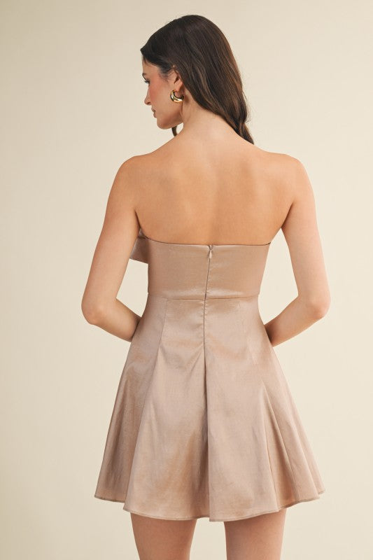 PLEATED TUBE DRESS