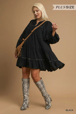Load image into Gallery viewer, Black Tunic Dress
