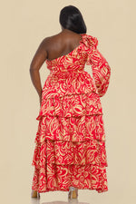 Load image into Gallery viewer, Satin One Shoulder Dress
