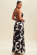 Load image into Gallery viewer, LINEN CUT-OUT MAXI DRESS
