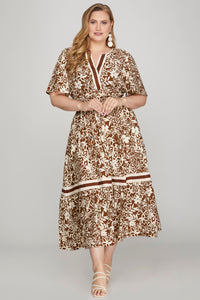 Printed Midi Dress