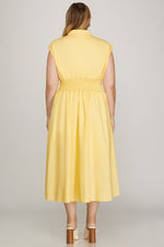 Load image into Gallery viewer, Yellow Midi Dress
