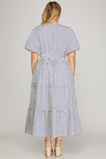 Load image into Gallery viewer, Stripes Midi Dress
