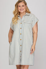 Load image into Gallery viewer, Stripe Mini Dress
