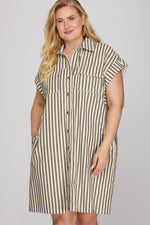 Load image into Gallery viewer, #4 Navy Stripes Dress
