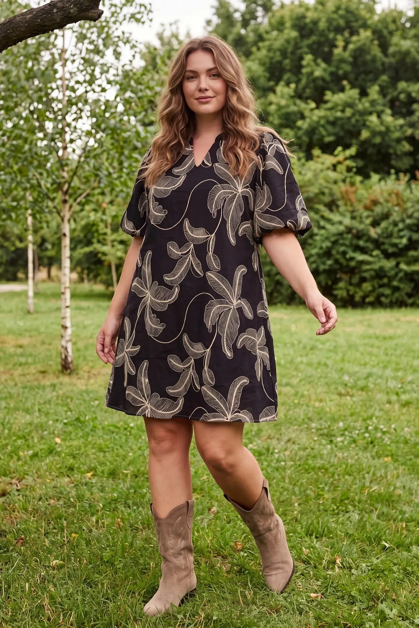 Embroidered Tunic Dress