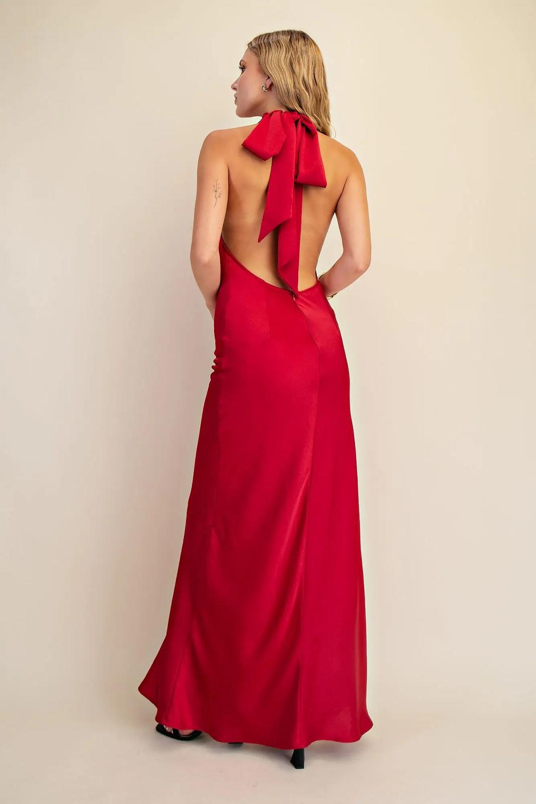 **SALE** HALTER BACKOFF DRESS