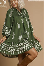 Load image into Gallery viewer, H.GREEN PRINTED TUNIC DRESS
