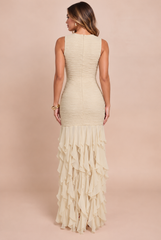 CROCHET RUFFLE DRESS