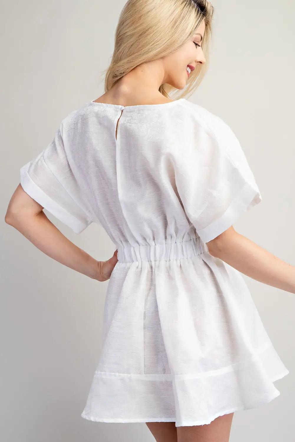 WHITE MINI DRESS
