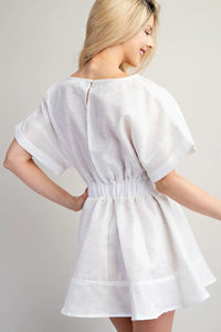 WHITE MINI DRESS