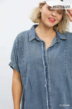 Load image into Gallery viewer, Denim Oversized Top
