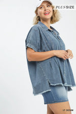 Load image into Gallery viewer, Denim Oversized Top
