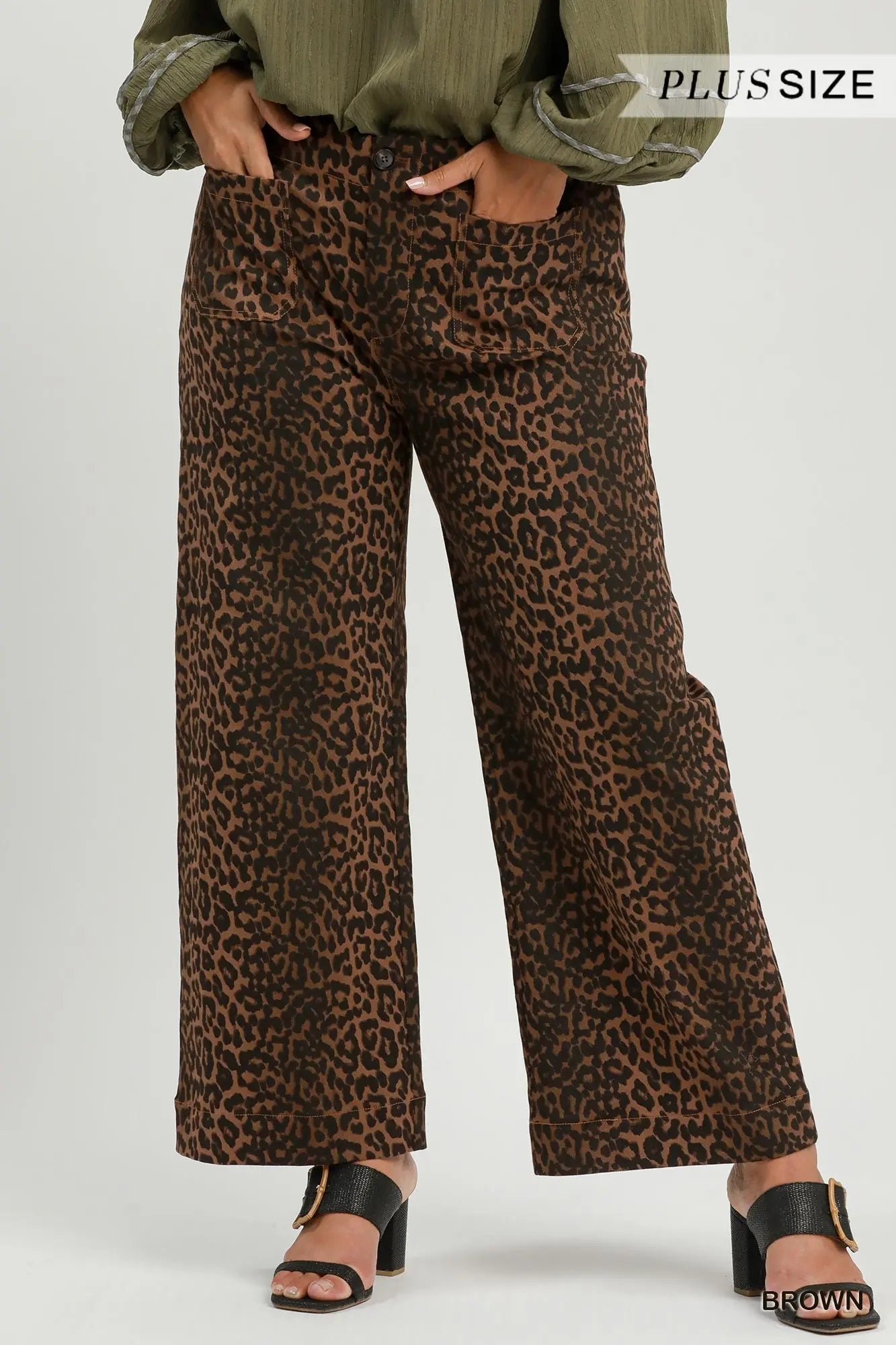 Leopard Print Wide Leg Pants