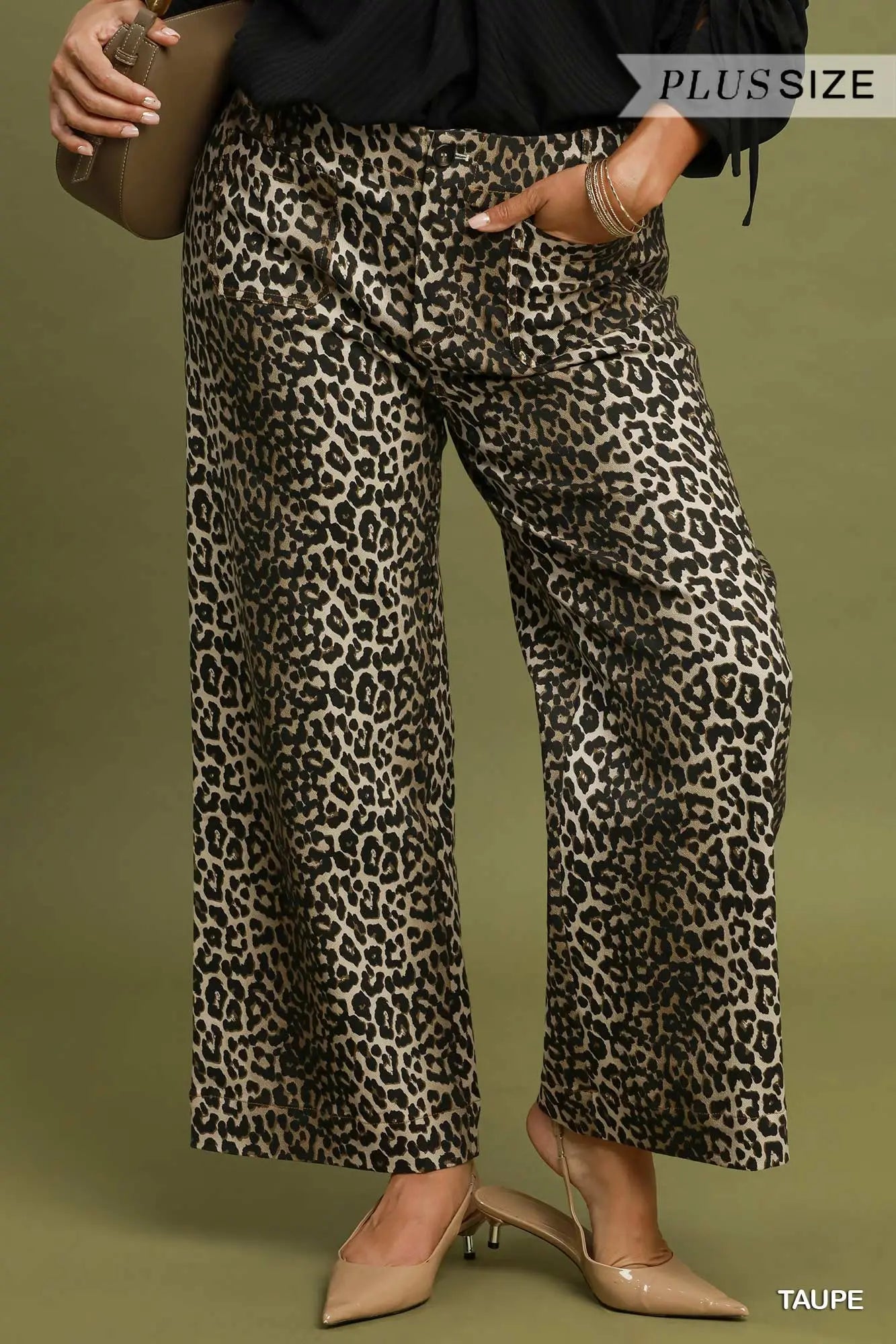 Leopard Print Wide Leg Pants