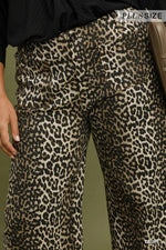 Load image into Gallery viewer, Leopard Print Wide Leg Pants
