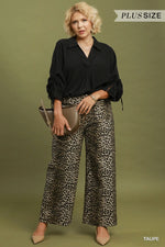 Load image into Gallery viewer, Leopard Print Wide Leg Pants
