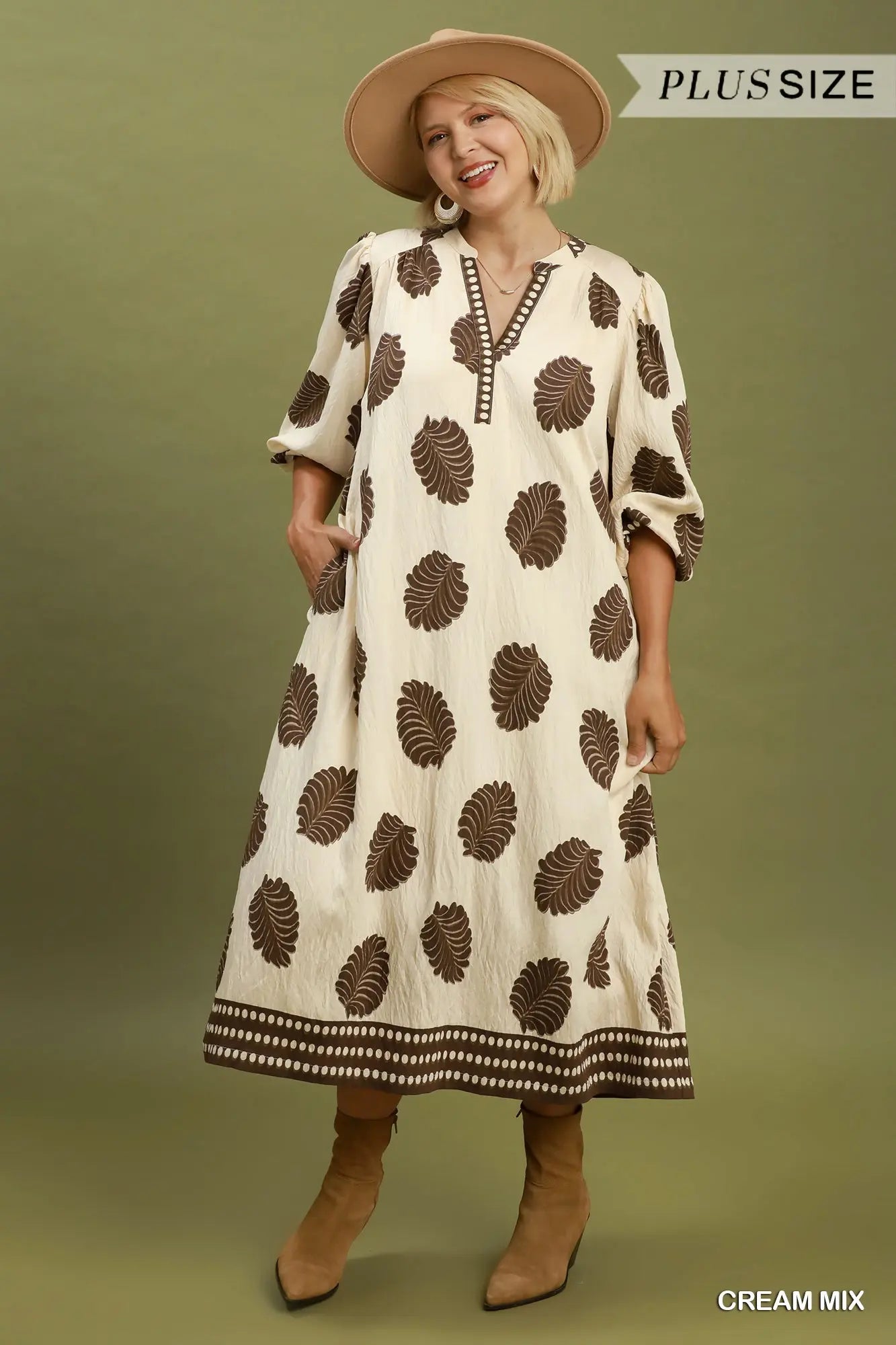 Printed Midi Dress