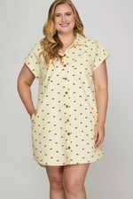 Load image into Gallery viewer, #2 Bow Print Shirt Dress

