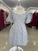 Load image into Gallery viewer, Silver Jacquard Dress
