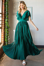 Load image into Gallery viewer, Pleated Satin Dress
