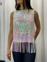 Load image into Gallery viewer, **SALE** Fringe Sequins Top
