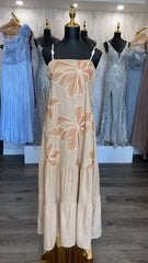 EMBROIDERED MIDI DRESS