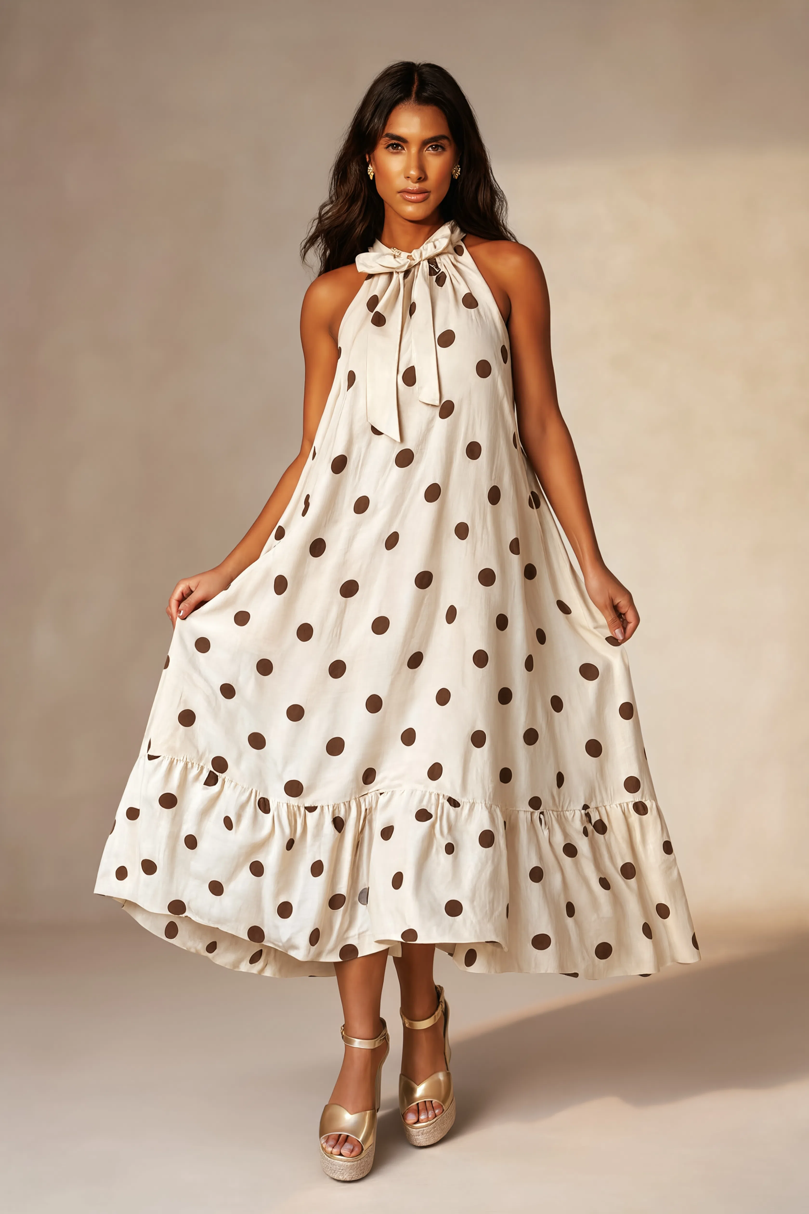 Polka Dots Midi Dress