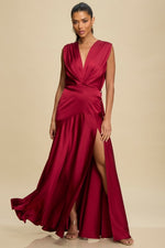 Load image into Gallery viewer, SATIN MAXI DRESS
