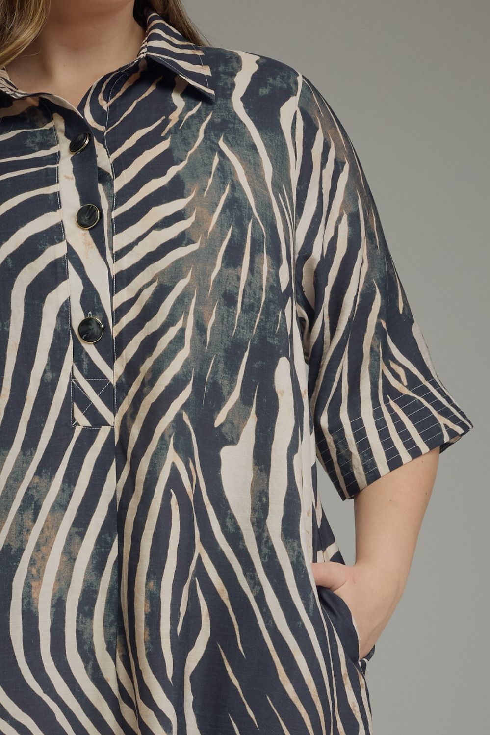 Zebra Printed Midi Dress