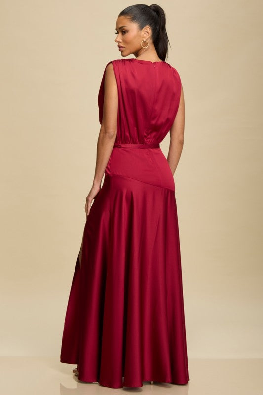 SATIN MAXI DRESS