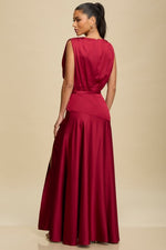 Load image into Gallery viewer, SATIN MAXI DRESS
