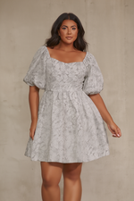 Load image into Gallery viewer, Silver Jacquard Dress
