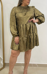 Load image into Gallery viewer, Gold Metallic Dress
