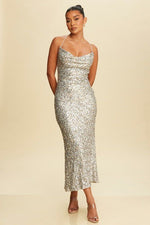 Load image into Gallery viewer, SEQUINS MIDI DRESS
