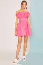 Load image into Gallery viewer, **SALE** SLEEVELESS TOP RUFFLE MINI DRESS
