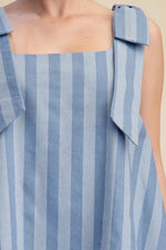 Load image into Gallery viewer, Stripes Bow Detail Tunic Dress
