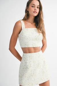 Ivory Sequin Details Set
