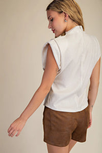 HIGH NECK SLEEVELESS TOP