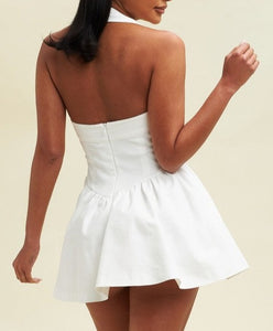 MINI CORSET HALTER DRESS