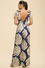 Load image into Gallery viewer, PALMS TIE SHOULDER JUMPSUIT
