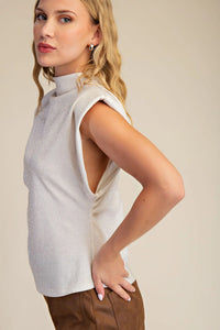 HIGH NECK SLEEVELESS TOP