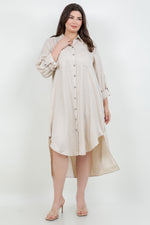 Load image into Gallery viewer, #8 Beige Dots Details HI LO Dress
