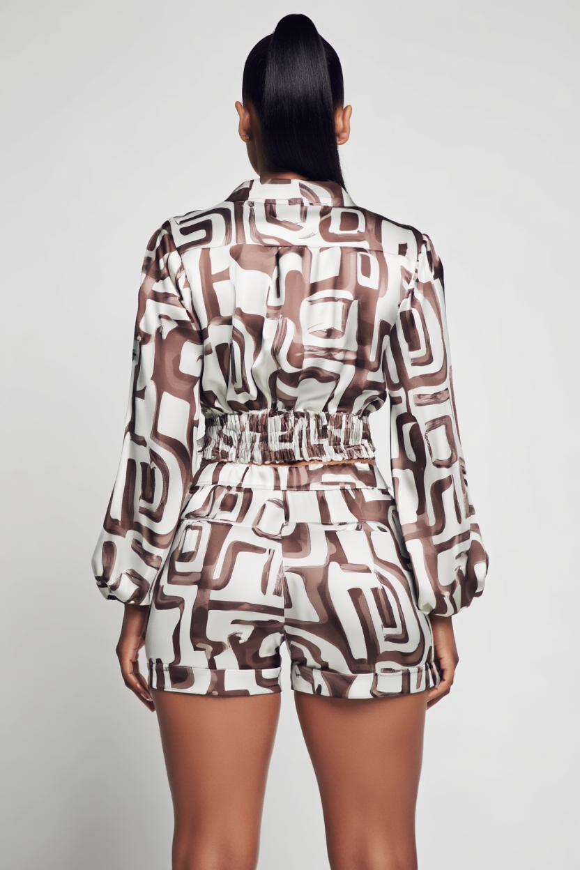 SATIN TOP & SHORT SET