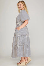 Load image into Gallery viewer, #11 Stripes Maxi Dress
